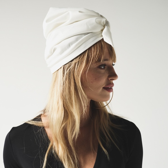 SURTURBAN TOP KNOT PRE-TIED TURBAN - WHITE - Picture 2 of 8